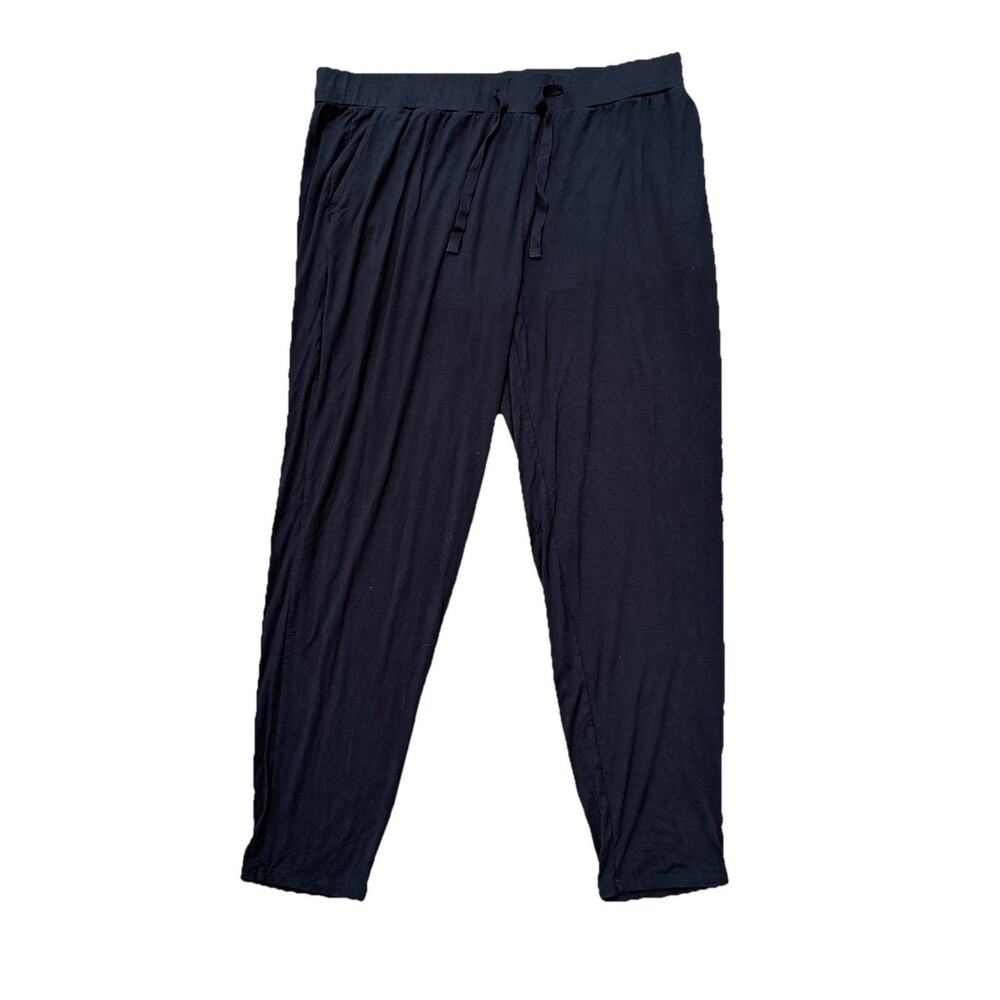 Cozy Earth Black Bamboo Tapered Leg Pants Size XL Premium Loungewear Pockets